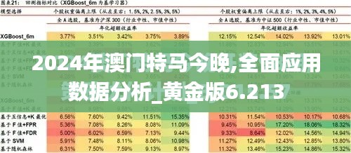 2024年澳门特马今晚,全面应用数据分析_黄金版6.213