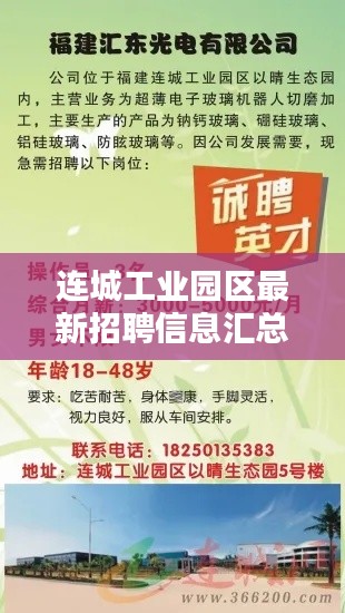 连城工业园区最新招聘信息汇总:机遇与挑战并存