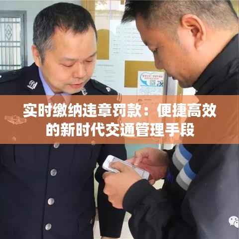 实时缴纳违章罚款：便捷高效的新时代交通管理手段