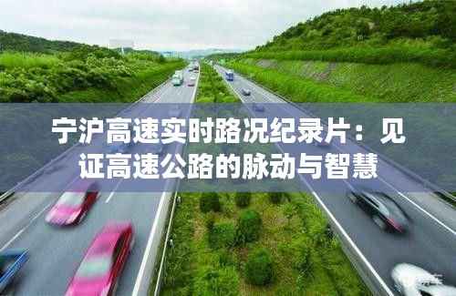 宁沪高速实时路况纪录片:见证高速公路的脉动与智慧