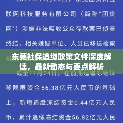 东莞社保追缴政策文件深度解读,最新动态与要点解析
