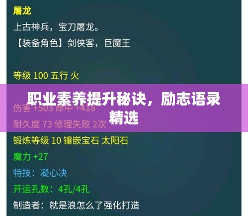 职业素养提升秘诀,励志语录精选